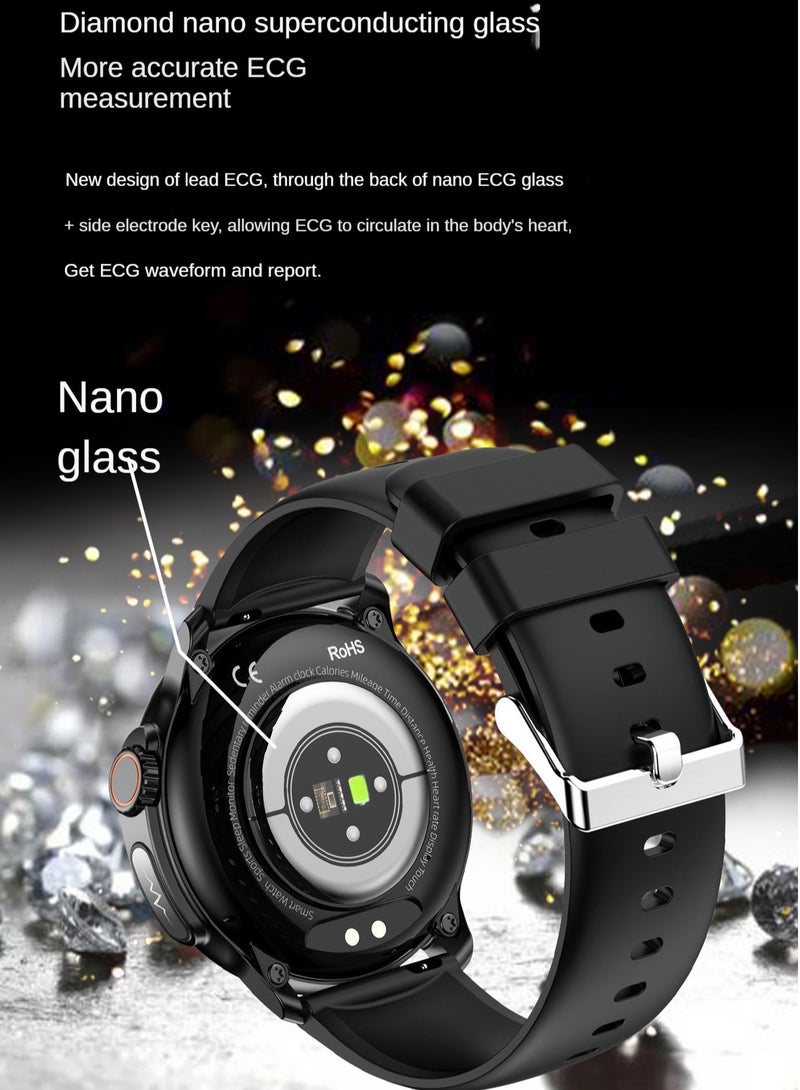 AROAQ ET481 Smart Watch, Bluetooth Call Smart Wrist Watch, Multifunctional Health Tracker Watch With Multiple Sports Mode, Blood Sugar, Body Temperature, Blood Oxygen And Blood Pressure Monitoring, (Blue) - Image 2