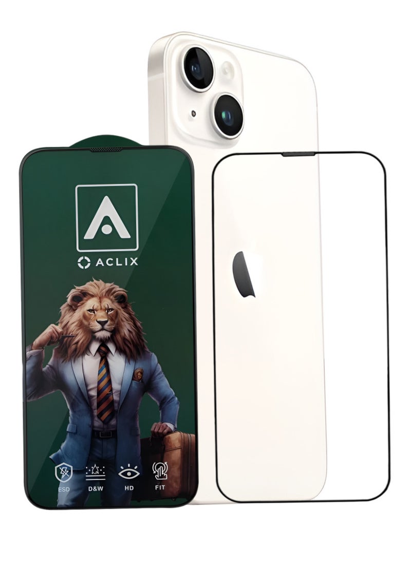 ACLIX Antistatic ESD Dustproof Premium Quality High Definition Tempered Glass Screen Protector Designed For  iPhone 14 - Image 1