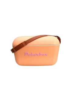 Polarbox Polarbox 12L Classic Cooler Box – Orange Sorbet & Pink | Vintage Ice Box with Leather Strap | Thermal Insulated Picnic & Beach Cooler  - Image 2