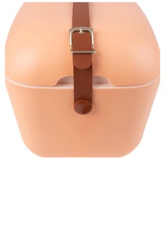 Polarbox Polarbox 12L Classic Cooler Box – Orange Sorbet & Pink | Vintage Ice Box with Leather Strap | Thermal Insulated Picnic & Beach Cooler  - Image 3