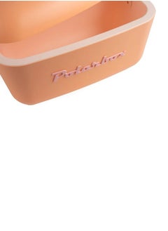 Polarbox Polarbox 12L Classic Cooler Box – Orange Sorbet & Pink | Vintage Ice Box with Leather Strap | Thermal Insulated Picnic & Beach Cooler  - Image 4