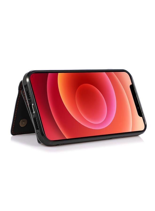 اس-توب حافظة لهاتف iPhone 13 حافظة جلدية ثلاثية الطي مع فتحة للبطاقات ومحفظة وحامل - Image 4