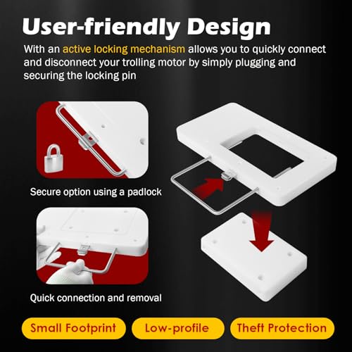 Camoo مجموعة قاعدة تركيب سريعة الإطلاق من MotorGuide سلسلة Xi 8M0092063 تناسب محركات Xi3 و Xi5 - Image 3