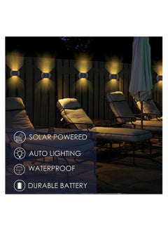 Y&D 4 Pack Solar Wall Lights Outdoor, LED Fence Lights, Waterproof Security Night Light with Motion Sensor, Mounted Porch for Garden Decoration, Fence, Yard, Front Door, Pathway  - Image 4