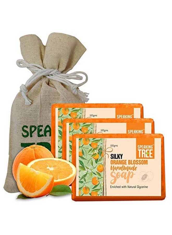 Speaking Tree Silky Orange Blossom Handmade Soap - 100 Gms (Pack Of 3) - Image 1
