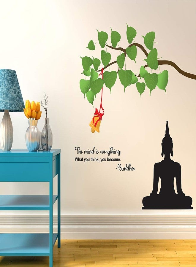 Wallstick ملصق جداري بوذا مع اقتباسات (فينيل 110 سم × 100 سم) - Image 1