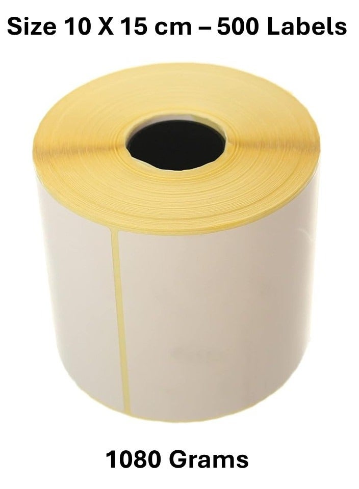 رول ملصقات باركود حرارية مقاس 10*15 سم – 500 ملصق - Image 1