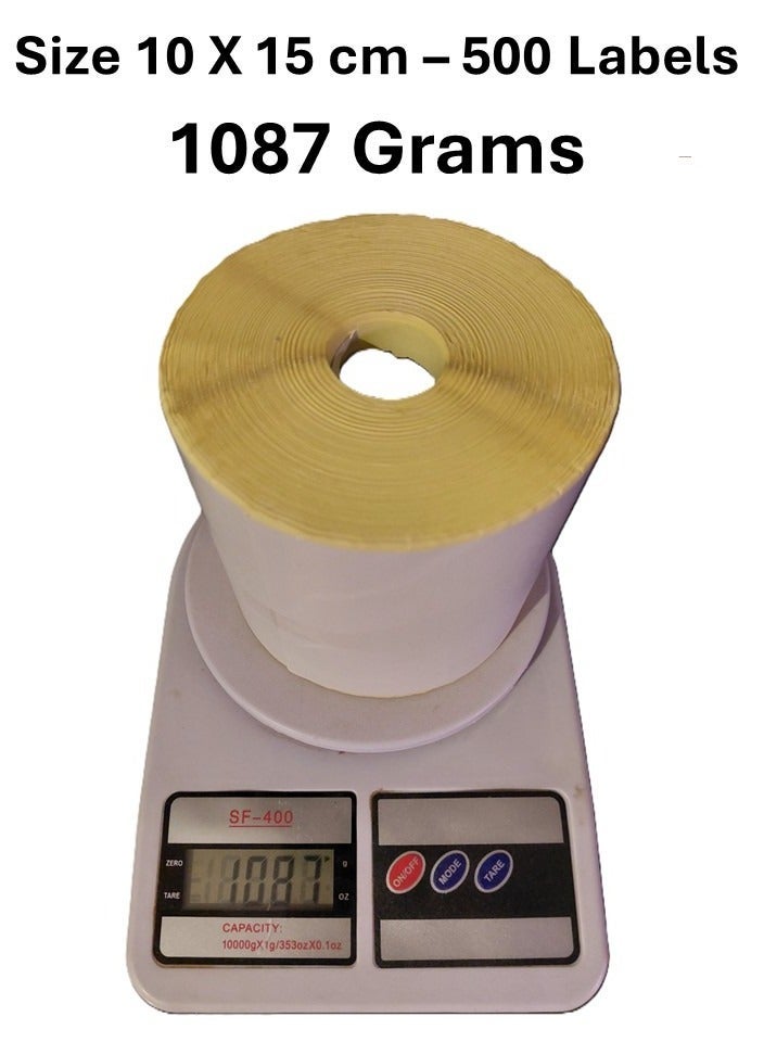 Thermal Barcode Sticker Roll - 10x15 cm -500 labels - Image 2