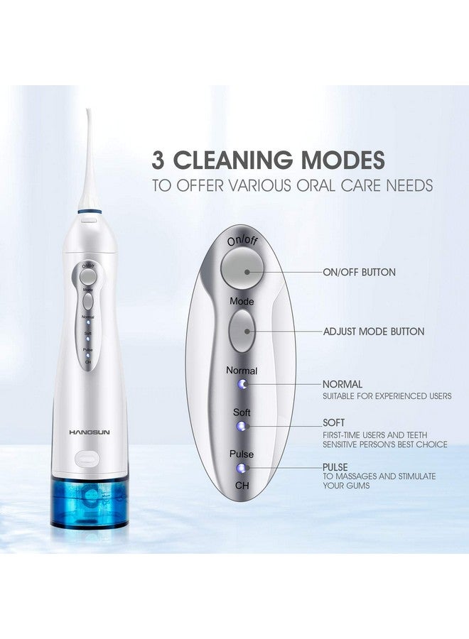 Hangsun Water Flosser Professional Cordless Rechargeable Dental Oral Irrigator Water Jet For Teeth Braces Care With 8 Jet Tips For Travel And Home Use - Image 1