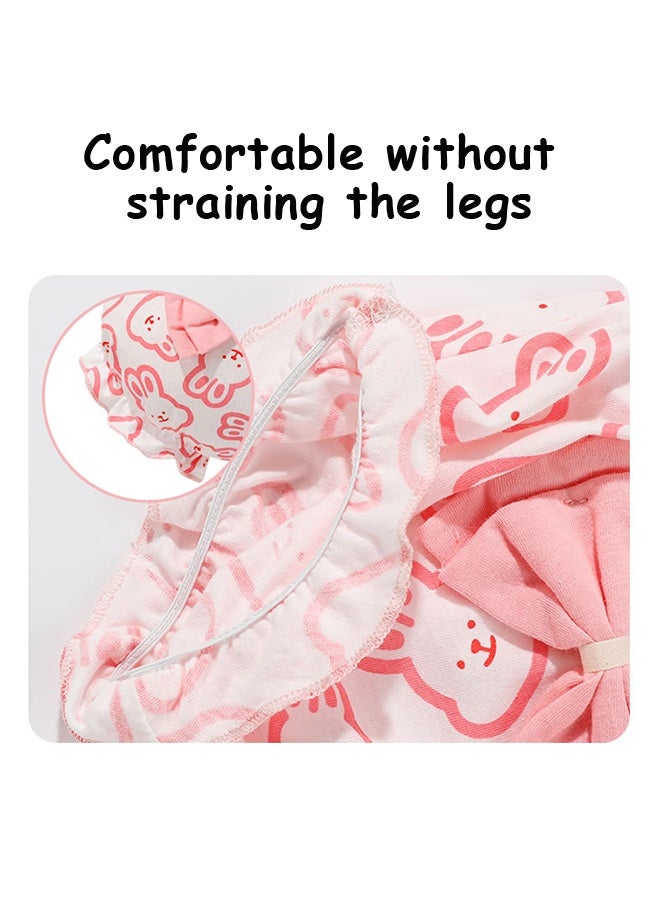 Photon 4 قطع ملابس داخلية قطنية للأطفال للجنسين، سروال داخلي قطني للبنات الصغار، غطاء حفاضات مكشكش لطيف، ملابس داخلية ناعمة متنوعة - Image 4