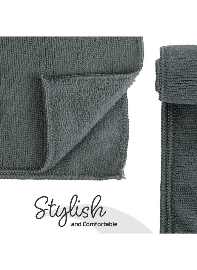 Kuber Industries - Kuber Industries Pack of 6 Super Absorbent & Reusable Microfibre Face Towel for Women | 15x15 In | 250 GSM Kids Soft & Easy to Wash Small Towels for Face and Hand | Plain Ash Grey - Image 1