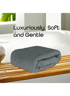 Kuber Industries Kuber Industries Pack of 6 Super Absorbent & Reusable Microfibre Face Towel for Women | 15x15 In | 250 GSM Kids Soft & Easy to Wash Small Towels for Face and Hand | Plain Ash Grey  - Image 2