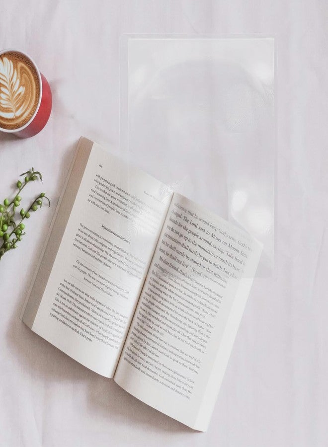 VOSAREA Magnifying Sheet PVC Large Page Magnifier for Reading Paper Portable Fresnel Lens for Seniors and Book Lovers Clear Distortion View for Writing Drawing Outdoor Use - Image 5