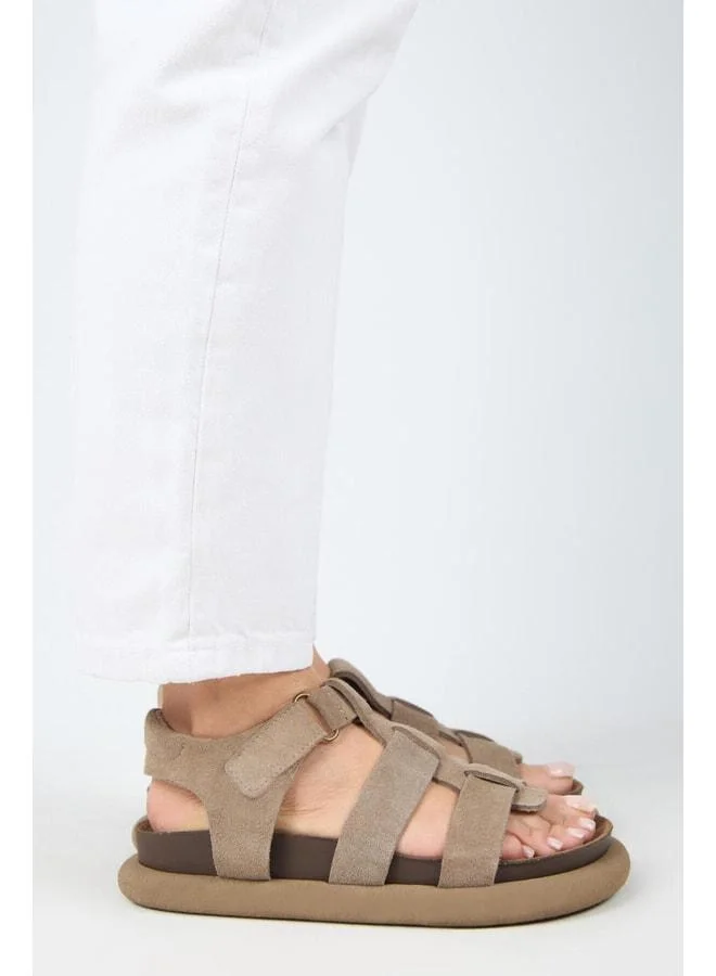 Manijero  Capra Women's Genuine Leather Strap strap Beige Sandal for Women | Best Price UAE