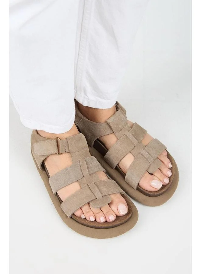 Manijero  Capra Women's Genuine Leather Strap strap Beige Sandal for Women | Best Price UAE