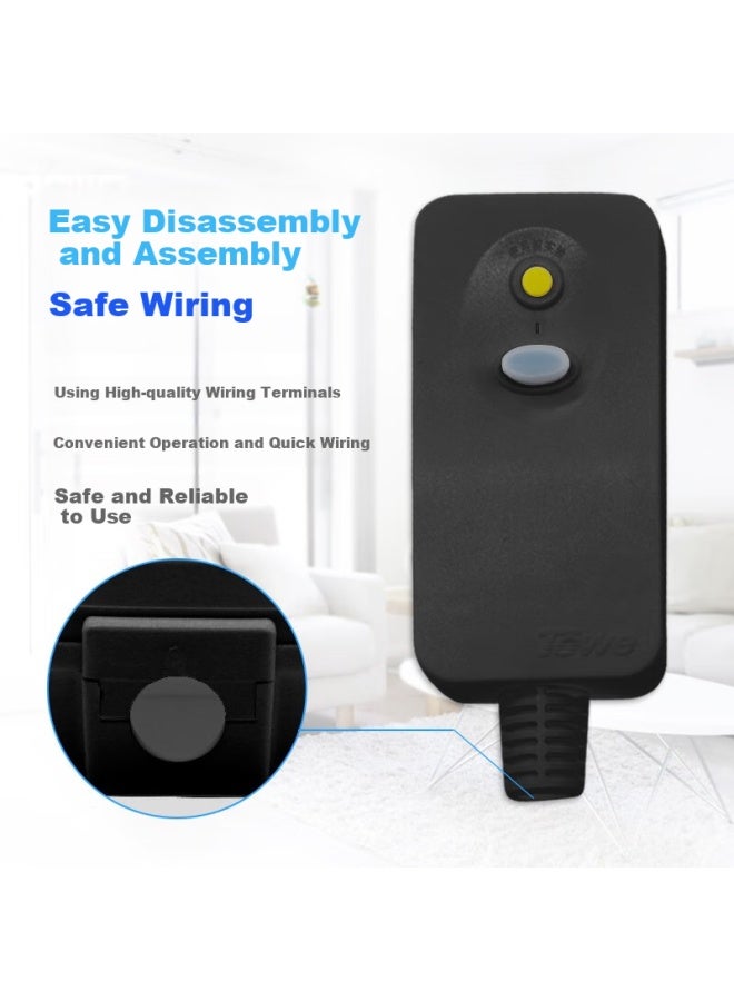 Towe, 16a Air Conditioner Water Heater Leakage Protection Plug Socket Switch Pdu Leakage Protector, Tw-lp Black - Image 2