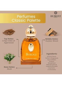 DUMONT PARIS Dumont BOROUJ Lamasat Oud Unisex Eau de Perfume, 85 ml  - Image 2