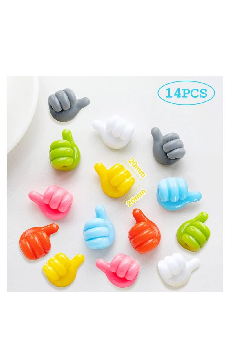 Multi-purpose Organizer and Holder for Cables, Keys, Chargers, and Free Earphones, Hand-shaped Clip for Organizing Home Accessories with Self-Adhesive - Multicolor 20 Pieces - Image 5