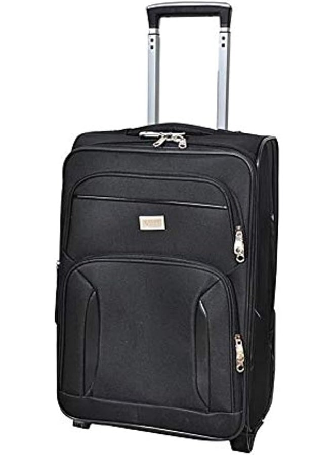 20-Inch Fabric Carry-On Travel Suitcase with Wheels, Lightweight Cabin Luggage for Business and Vacation Travel - Image 1