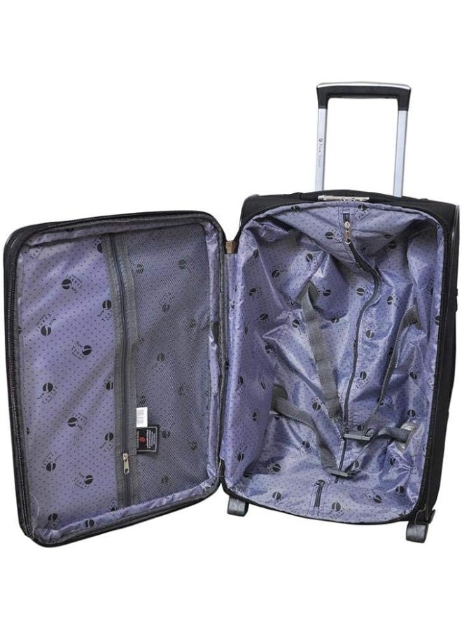 20-Inch Fabric Carry-On Travel Suitcase with Wheels, Lightweight Cabin Luggage for Business and Vacation Travel - Image 3
