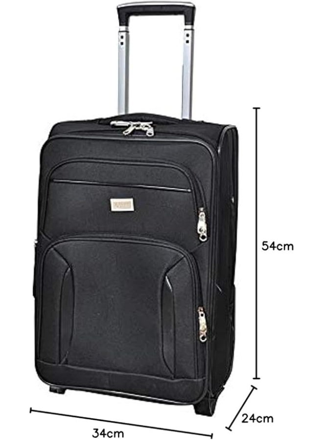 20-Inch Fabric Carry-On Travel Suitcase with Wheels, Lightweight Cabin Luggage for Business and Vacation Travel - Image 2