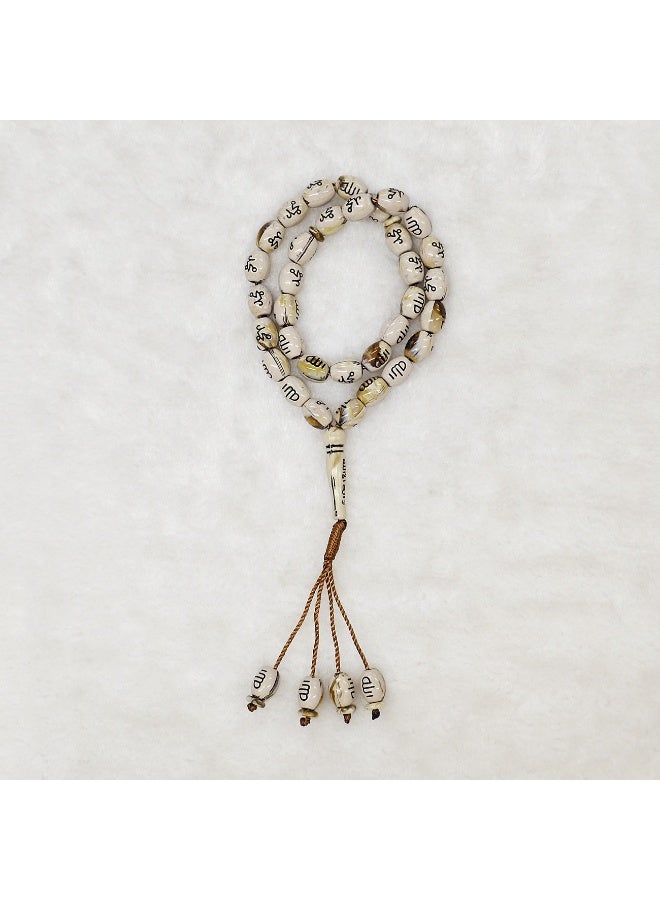 NIBEMINENT 33 Muslim Prayer Beads khaki/12mm 
