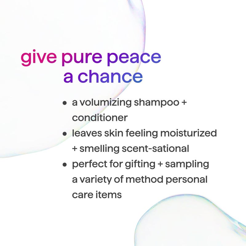 Method Body Wash and Hair Care Gift Set, Pure Peace, 3.4 oz Travel Size Bottles - Image 3