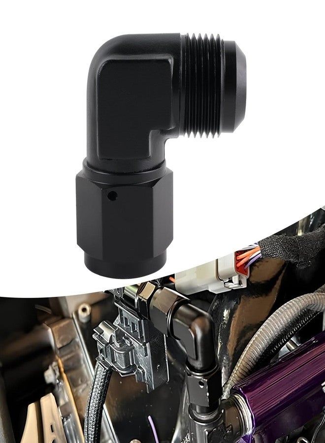 VVORHSBELL 12AN Female to AN12 Male Flare 90 Degree Swivel Fitting Adapter Aluminium（Black） - Image 1