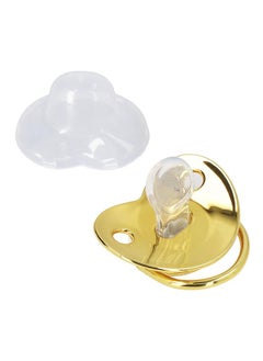 Thoraya Baby Pacifier Infant Portable Exquisite Golden Crown Letter Rhinestone Pacifier with Chain Clip Letter Y  - Image 2