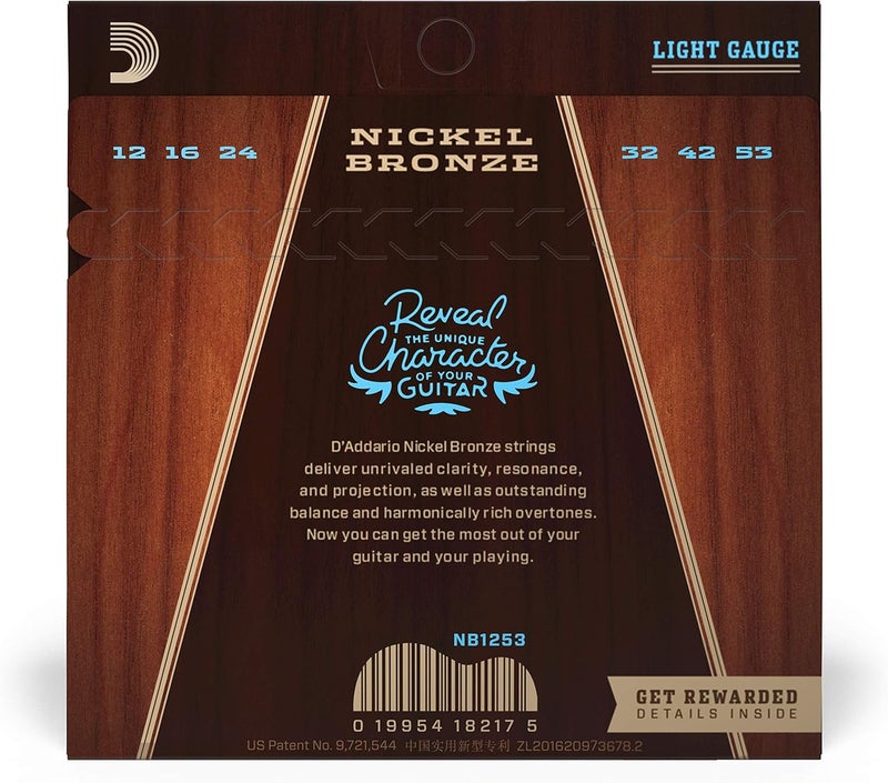 D'Addario Nickel Bronze Acoustic Guitar Strings - Image 2