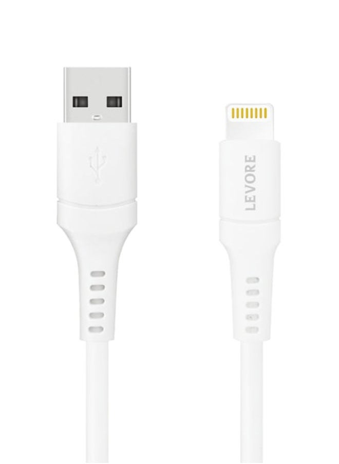 Levore USB to Lightning Cable MFI Certified TPE 1.8m - White