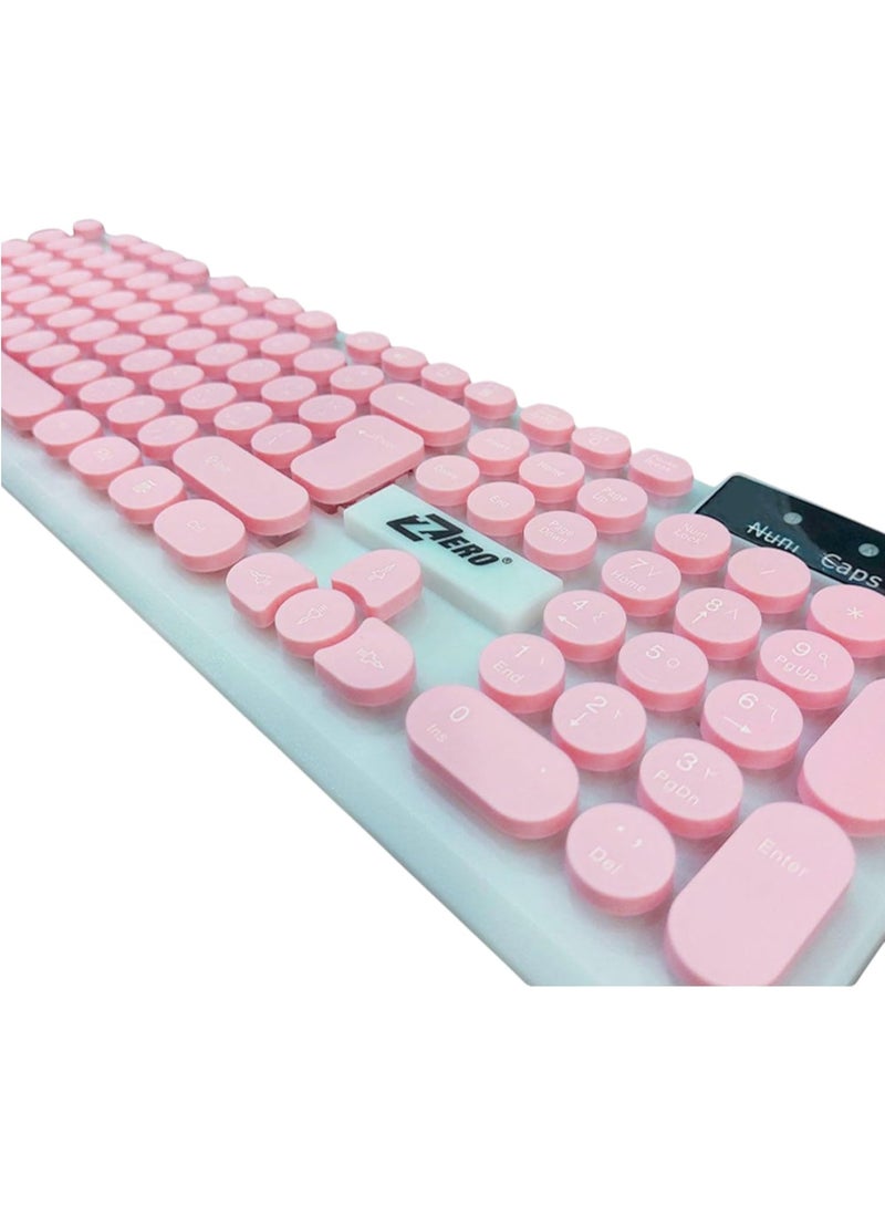 Zero Keyboard ZERO RGB Electronics ZR- USB Keyboard, Stylish Spill-Resistant Design, Silent Keys (Pink, ZR-2050) - Image 5