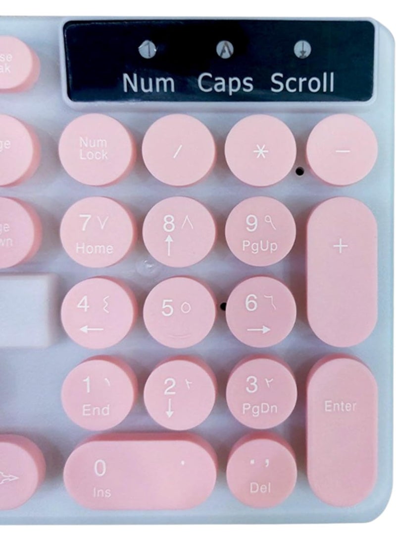 Zero Keyboard ZERO RGB Electronics ZR- USB Keyboard, Stylish Spill-Resistant Design, Silent Keys (Pink, ZR-2050) - Image 3