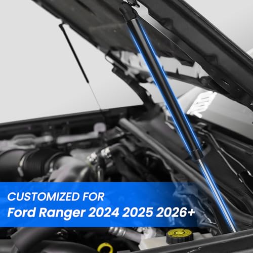 TECHPICCO Hood Struts for Ford Ranger 2024+, Hood Lift Support No Drill Front Gas Springs Shocks Compatible with Ford Ranger Accessories 2024-2026 - Image 2