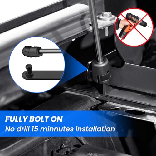 TECHPICCO Hood Struts for Ford Ranger 2024+, Hood Lift Support No Drill Front Gas Springs Shocks Compatible with Ford Ranger Accessories 2024-2026 - Image 5
