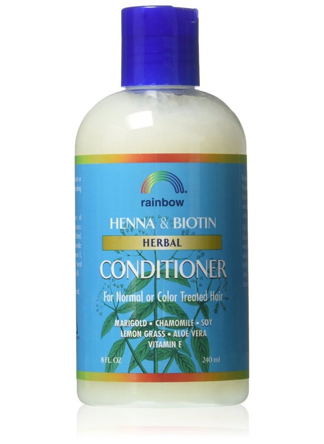 Rainbow Research Henna & Biotin Herbal Conditioner for Normal or Color Treated Hair - 8 Oz 