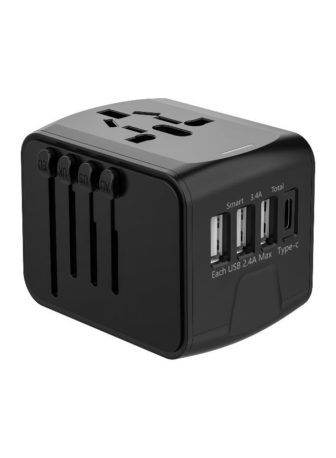 Multifunctional Travel Charger - Universal USB Type-C Adapter for Multiple Countries - Image 1