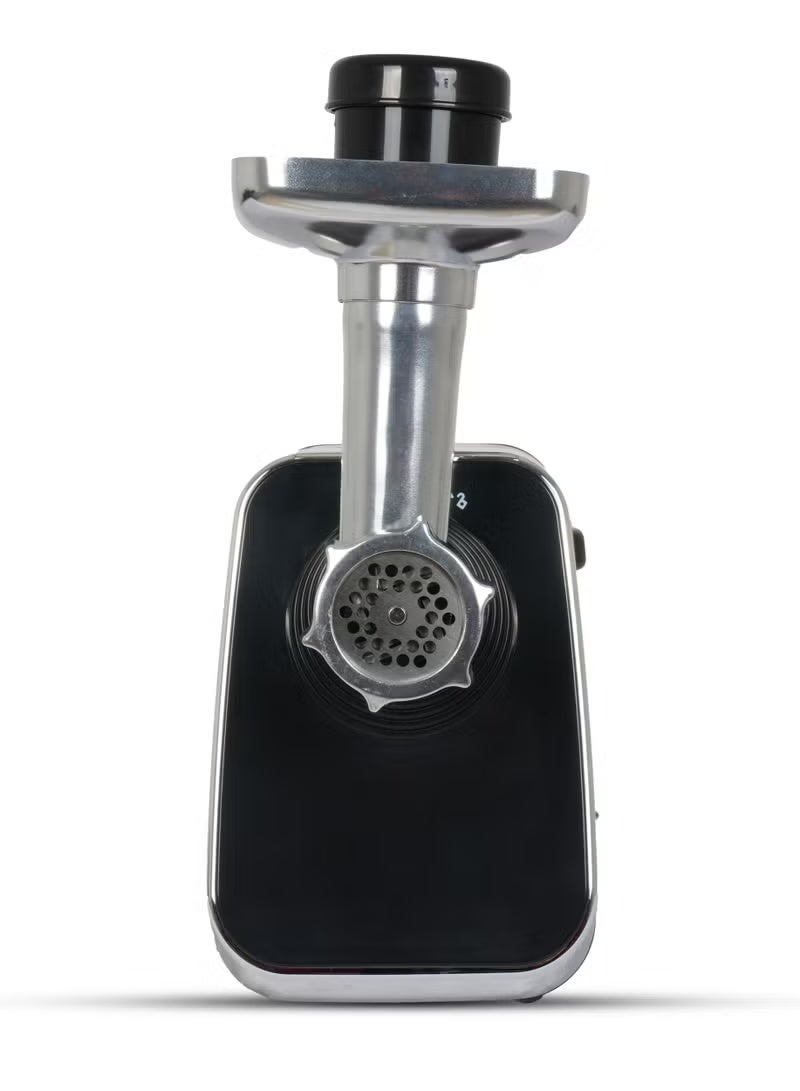 AFRA مطحنة لحم أفرا، 1800 واط، سعة 2 كجم، هيكل من الألمنيوم، سكين صلب غير قابل للصدأ، دافع تخزين الطعام، ملحق كبة ونقانق، AF-1800MGBK، ضمان لمدة 2 سنة - Image 1