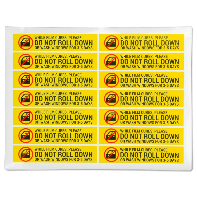 OfficeSmartLabels 300 Yellow CautionWarning Labels 5 x 1 inch  Car Window Tinting Warning Stickers