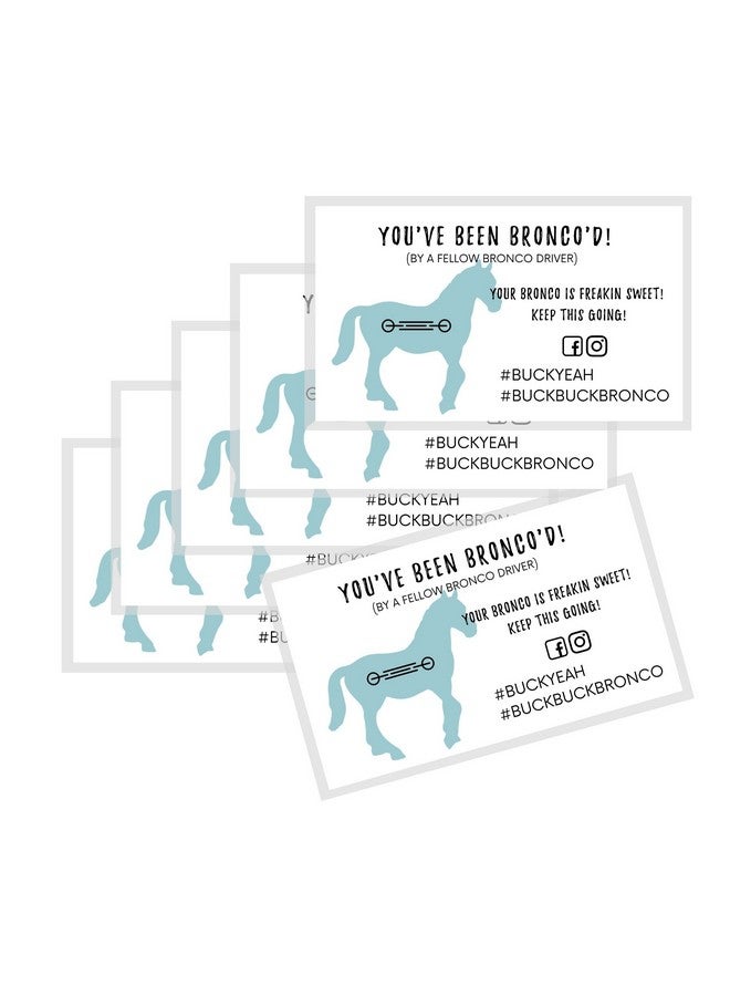 Boutique Marketing LLC You Have Been Bronco'D 50 Pack 2 X 3.5 Inches Business Sized Card Buck Buck Bronco Buck Yeah Bronco Tag Attach To Plastic Bronco Horse Figurine Buckbuckbronco Buckyeah - Image 5