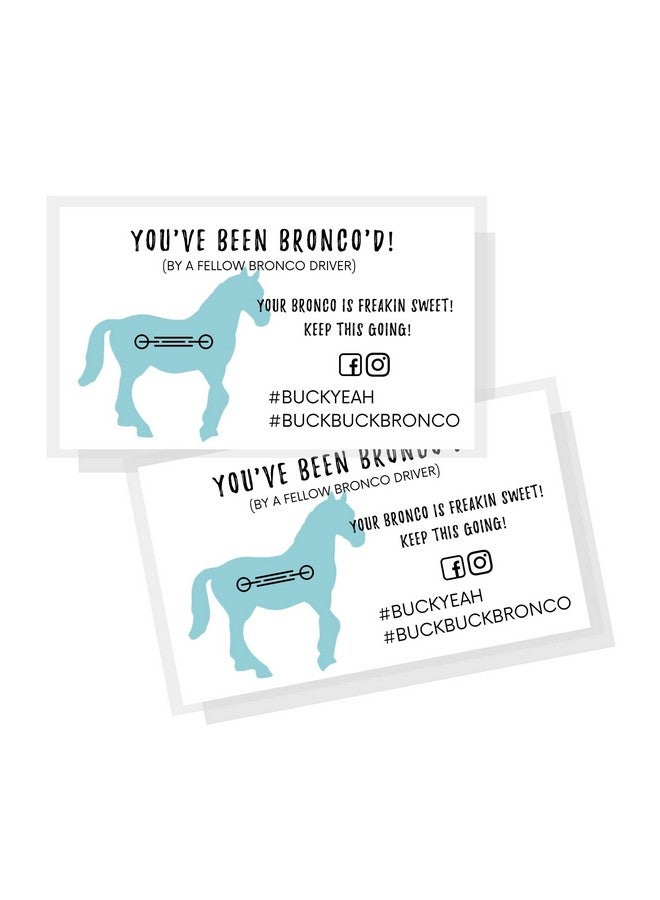 Boutique Marketing LLC You Have Been Bronco'D 50 Pack 2 X 3.5 Inches Business Sized Card Buck Buck Bronco Buck Yeah Bronco Tag Attach To Plastic Bronco Horse Figurine Buckbuckbronco Buckyeah - Image 1