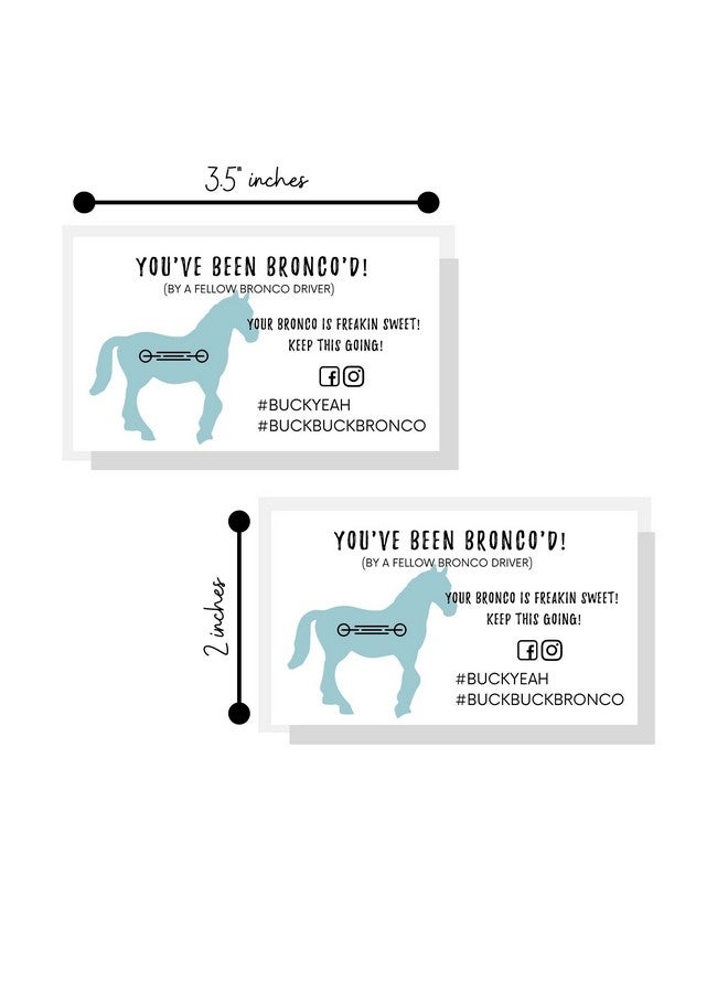 Boutique Marketing LLC You Have Been Bronco'D 50 Pack 2 X 3.5 Inches Business Sized Card Buck Buck Bronco Buck Yeah Bronco Tag Attach To Plastic Bronco Horse Figurine Buckbuckbronco Buckyeah - Image 3