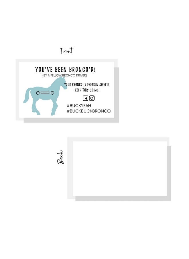 Boutique Marketing LLC You Have Been Bronco'D 50 Pack 2 X 3.5 Inches Business Sized Card Buck Buck Bronco Buck Yeah Bronco Tag Attach To Plastic Bronco Horse Figurine Buckbuckbronco Buckyeah - Image 4