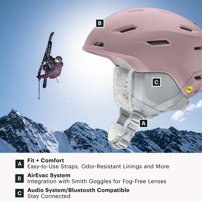 SMITH Descend MIPS Helmet â€“ Adult Snowsports Helmet with MIPS Technology + Zonal Koroyd Coverage â€“ Lightweight Protection for Skiing & Snowboarding â€“ for Men & Women â€“ Matte Dusk, Large - Image 4