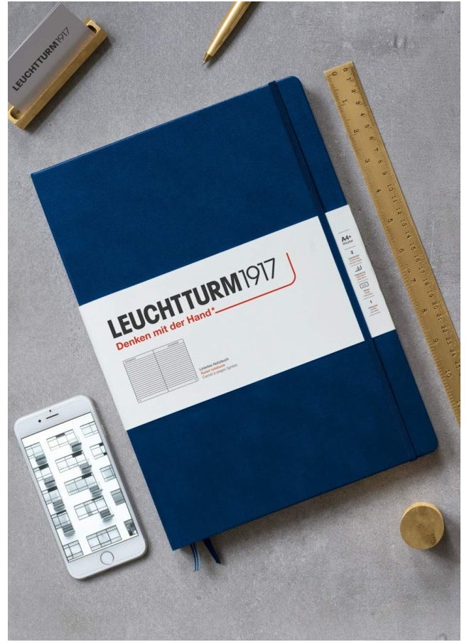 Leuchtturm1917 - Notebook Hardcover Master Classic A4+ - 235 Numbered Pages For Writing And Journaling (Black, Ruled)