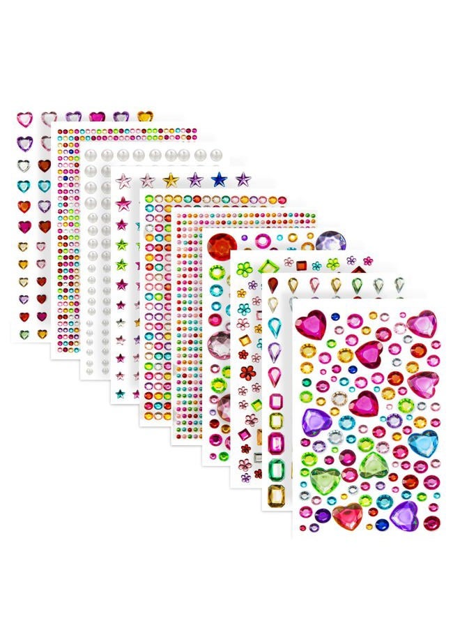 DOCLWF Gem Stickers Jewels for Crafts - Self Adhesive Rhinestone Jewel Stickers - Image 3