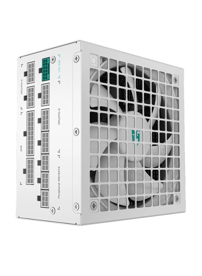 ديب كول مزود طاقة PN1200M WH بقدرة 1200 واط، معياري بالكامل، ATX 3.1، PCIe 5.1، حاصل على شهادة 80 PLUS Gold، مروحة FDB مقاس 135 مم، كابل GPU بقدرة 600 واط (12 فولت - 2x6)، تصحيح معامل القدرة النشط (Active PFC)، محول نصف جسر SRC LLC + DC-to-DC، مكثف ياباني عالي الجودة، أبيض | R-PNC00M-FC0W-JGUK - Image 2