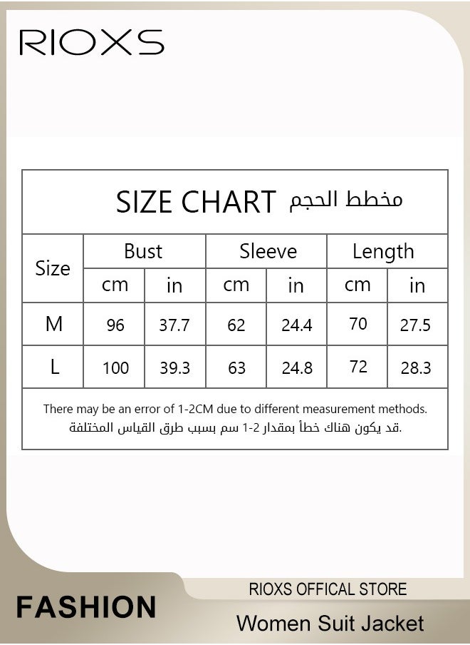 RIOXS - Women's Long Sleeve Open Front Suit Jacket Lightweight Work Office Blazer Jacket Slim Solid Color Jacket Cardigan - Image 1