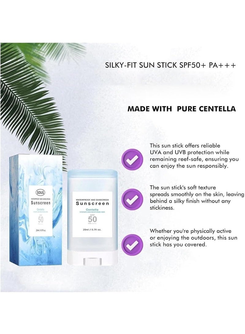 SOUG Face Sunscreen Stick Sunscreen Sun Stick SPF50+ PA++, Lightweight Sunscreen Stick Face Moisture Stick, No Sticky Refreshing Sun Stick Skin Sunscreen for All Skin Type  - Image 5