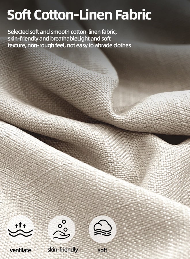 VINNYSEN 4 Pack Linen Throw Pillow Covers 18x18 Inch (45x45cm), Square Decorative Sofa Pillowcase Set for Couch Living Room Bed Car, Cushion Case Shells (Excluding Pillow Core Insert) - Image 2